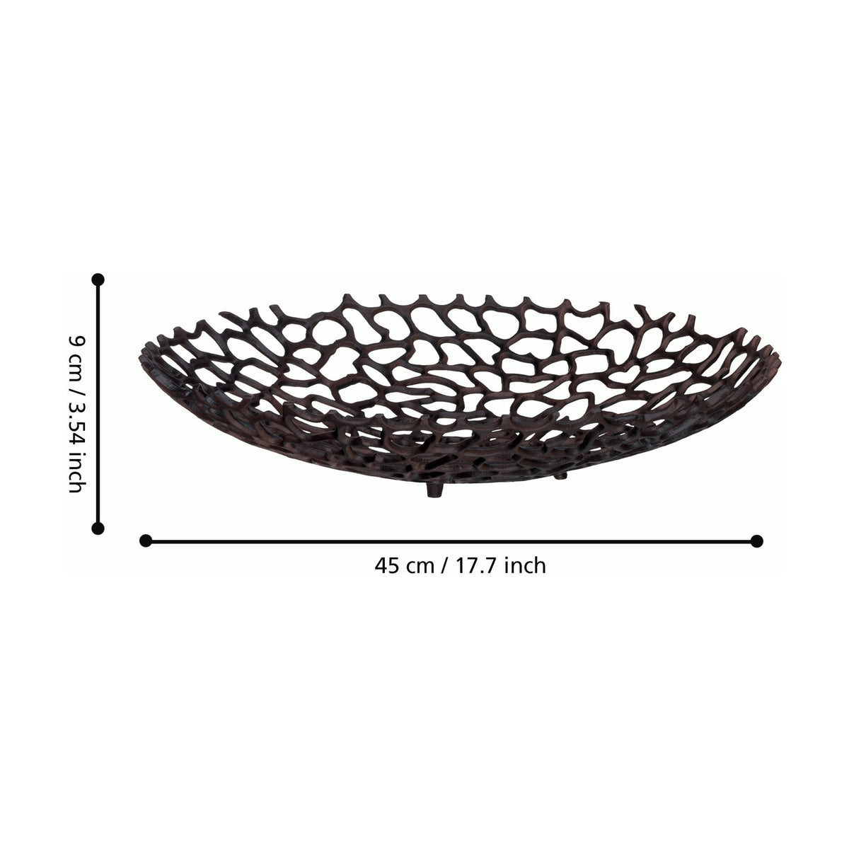 Kimitsu Decorative Bowl 45cm - Brown