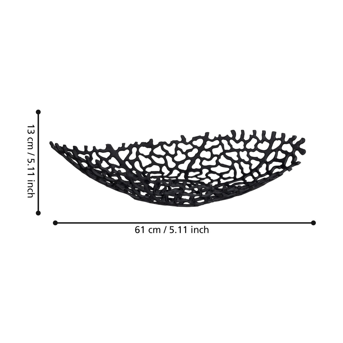 Kimitsu Decorative Bowl 61 x 25.5cm - Black
