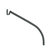 The Kinke Floor Lamp With Hook - Anthracite features a black metal rod with a curved end and an upward-facing hook, shown angled diagonally against a plain white background.