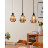 Kirenne Fabric Linear Pendant Light - Black