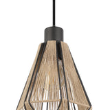 Kirenne Fabric Linear Pendant Light - Black