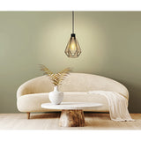Kirenne Fabric Pendant Light - Black