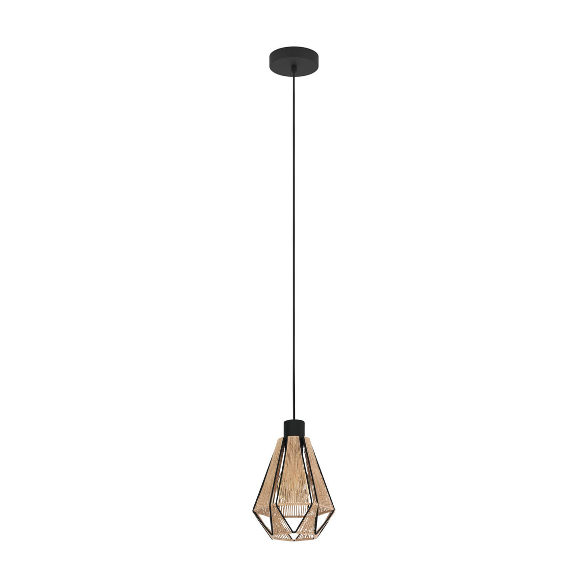 Kirenne Fabric Pendant Light - Black