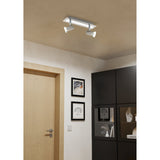 Kirmarne 2 Light Spotlight Bar - Satin Nickel & Chrome