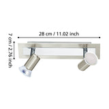 Kirmarne 2 Light Spotlight Bar - Satin Nickel & Chrome