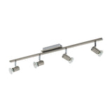 Kirmarne 4 Light Spotlight Bar - Satin Nickel & Chrome