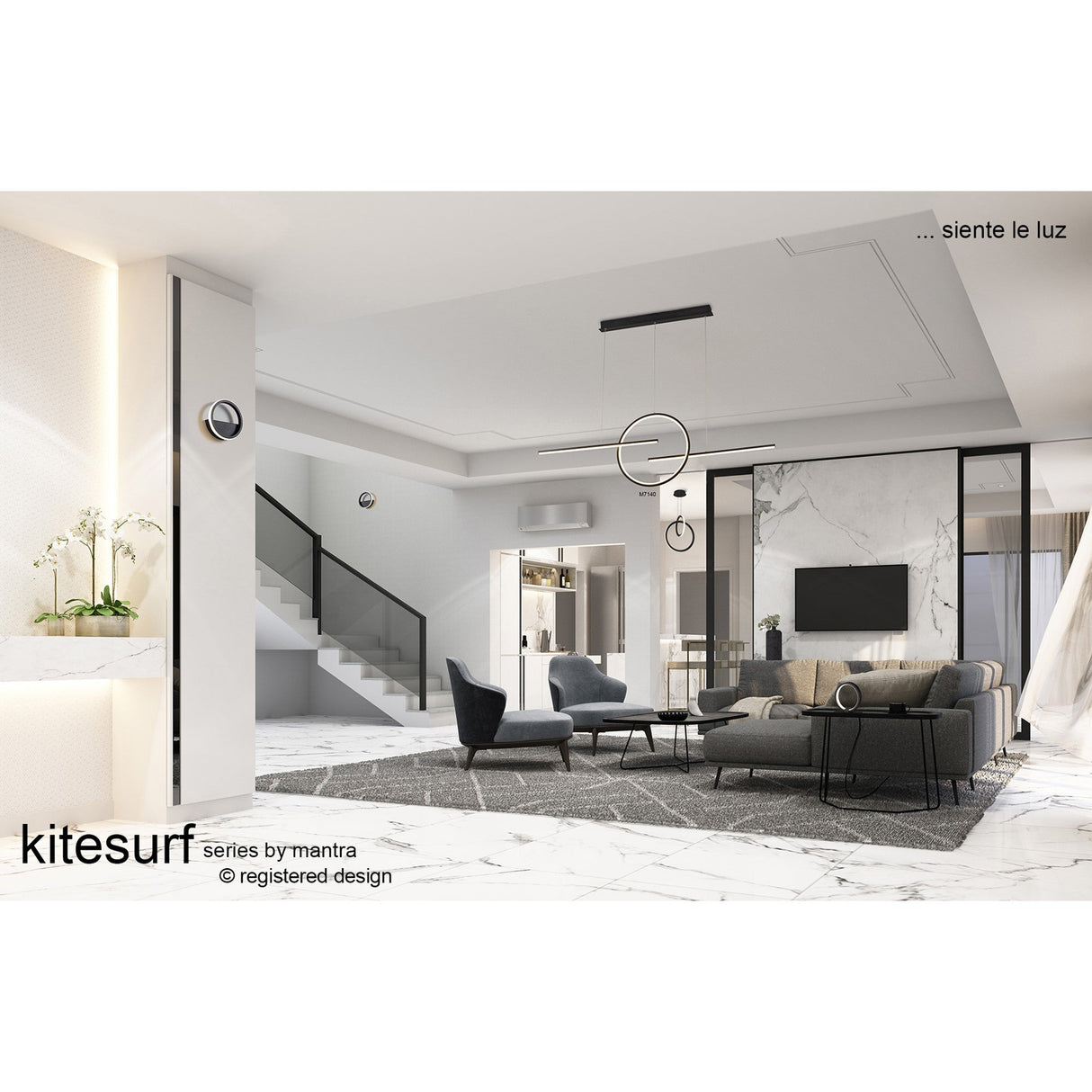 Kitesurf Centre Linear LED Linear Suspension Light - Black