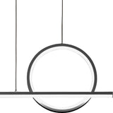 Kitesurf Loop LED Linear Suspension Light - Black