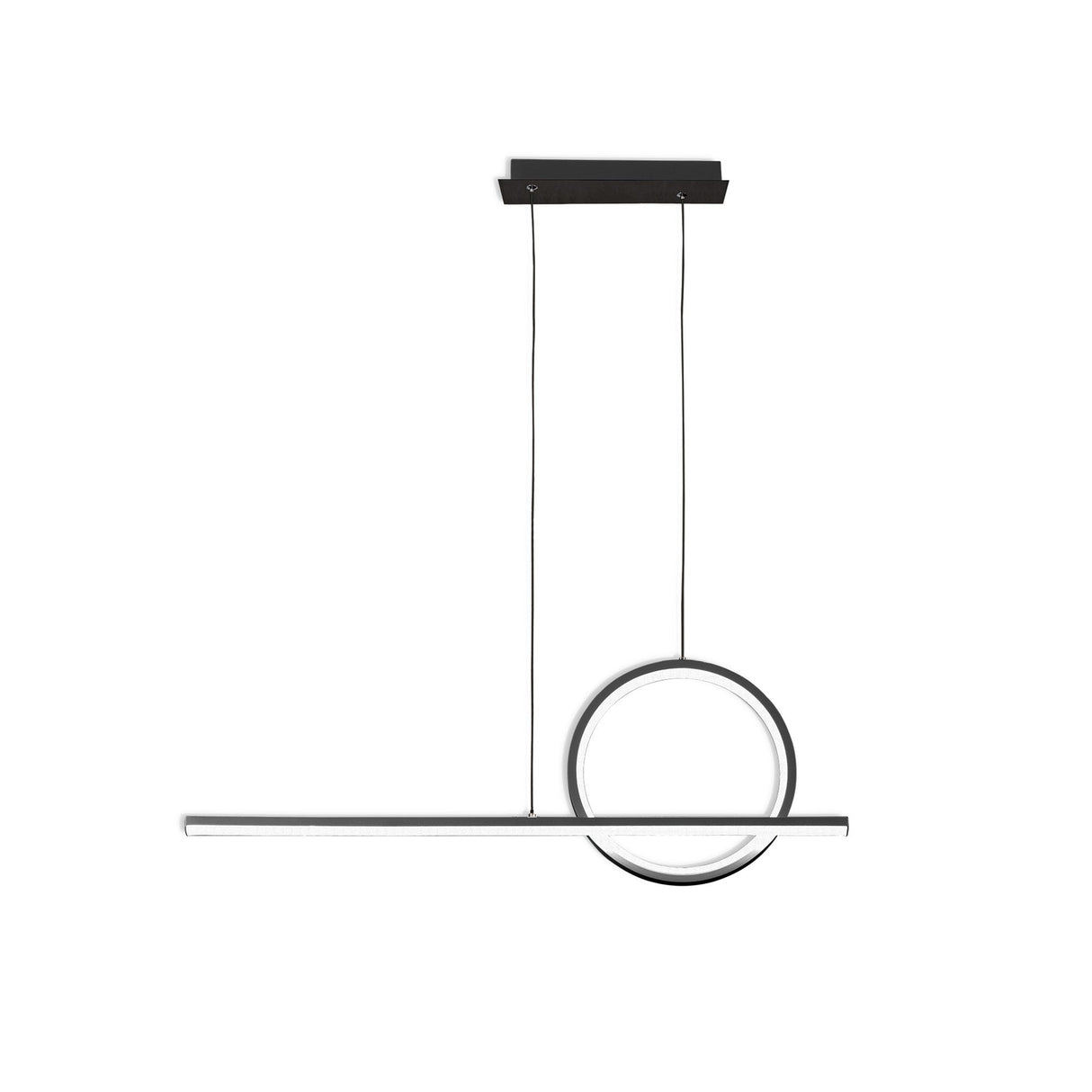 Kitesurf Loop LED Linear Suspension Light - Black