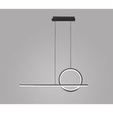 Kitesurf Loop LED Linear Suspension Light - Black