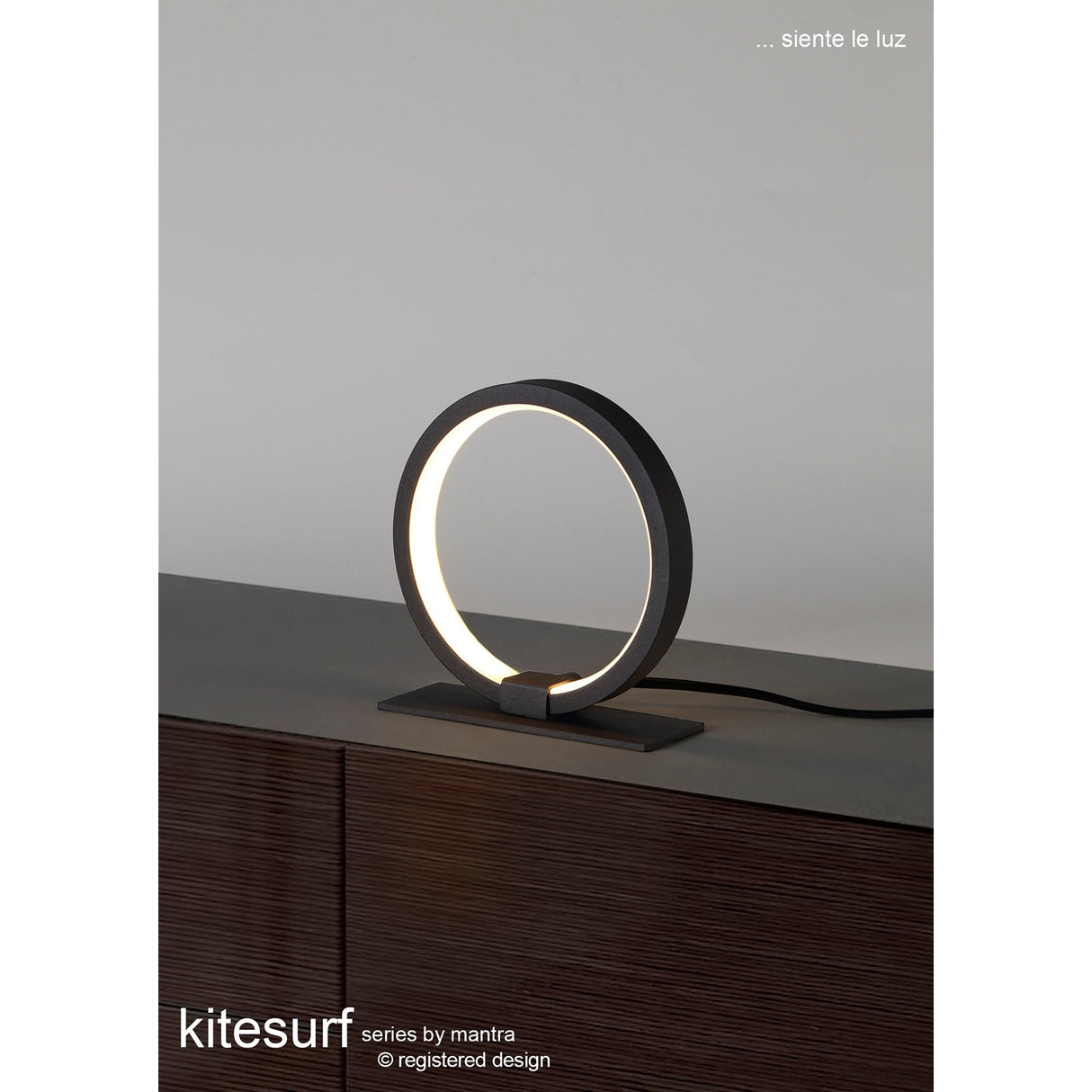 Kitesurf 15cm LED Table Lamp 8W 3000K - Black
