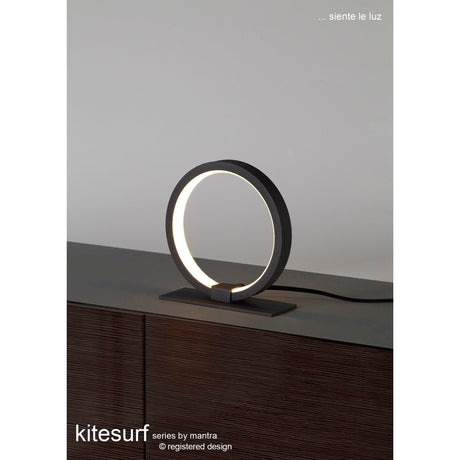 Kitesurf 15cm LED Table Lamp 8W 3000K - Black