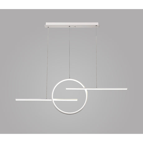 Kitesurf Loop LED Linear Suspension Light - White