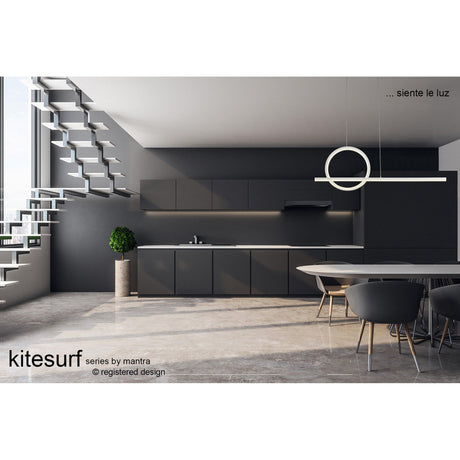 Kitesurf Loop LED Linear Suspension Light - White