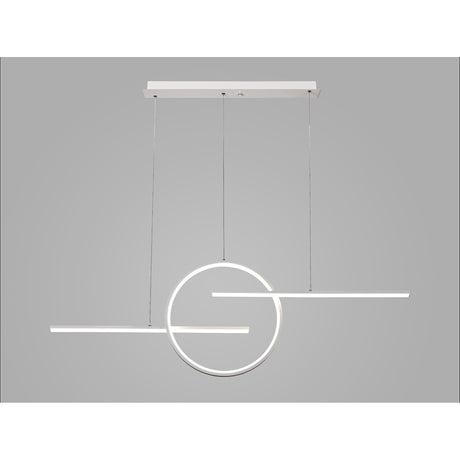 Kitesurf Loop Dimmable LED Linear Suspension Light - White