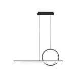 Kitesurf Loop Dimmable LED Linear Suspension Light - Black