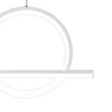 Kitesurf Loop Dimmable LED Linear Suspension Light - White