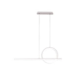 Kitesurf Loop Dimmable LED Linear Suspension Light - White