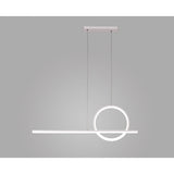 Kitesurf Loop Dimmable LED Linear Suspension Light - White