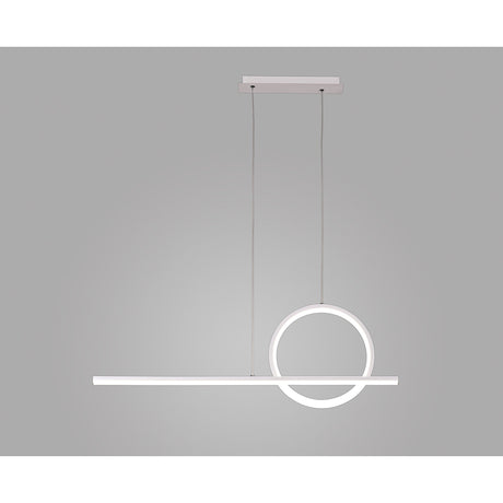 Kitesurf Loop Dimmable LED Linear Suspension Light - White