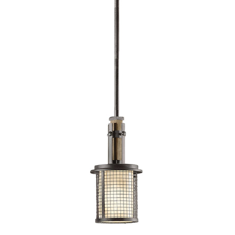 The Ahrendale 1 Light Mini Pendant in Grey showcases a cylindrical wire mesh cage and a central bulb, capturing the essence of industrial-inspired lighting. Its metallic finish, along with the sleek vertical rod, contributes to its minimalist design, transforming it into an eye-catching mini pendant灯 for any space.