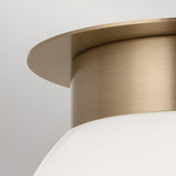 Albers 1 Light Opal Glass Globe Flush - Champagne