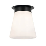 Albers 1 Light Opal Glass Flush - Black