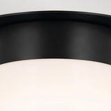 Albers 1 Light Opal Glass Flush - Black