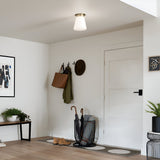 Albers 1 Light Opal Glass Flush - Champagne