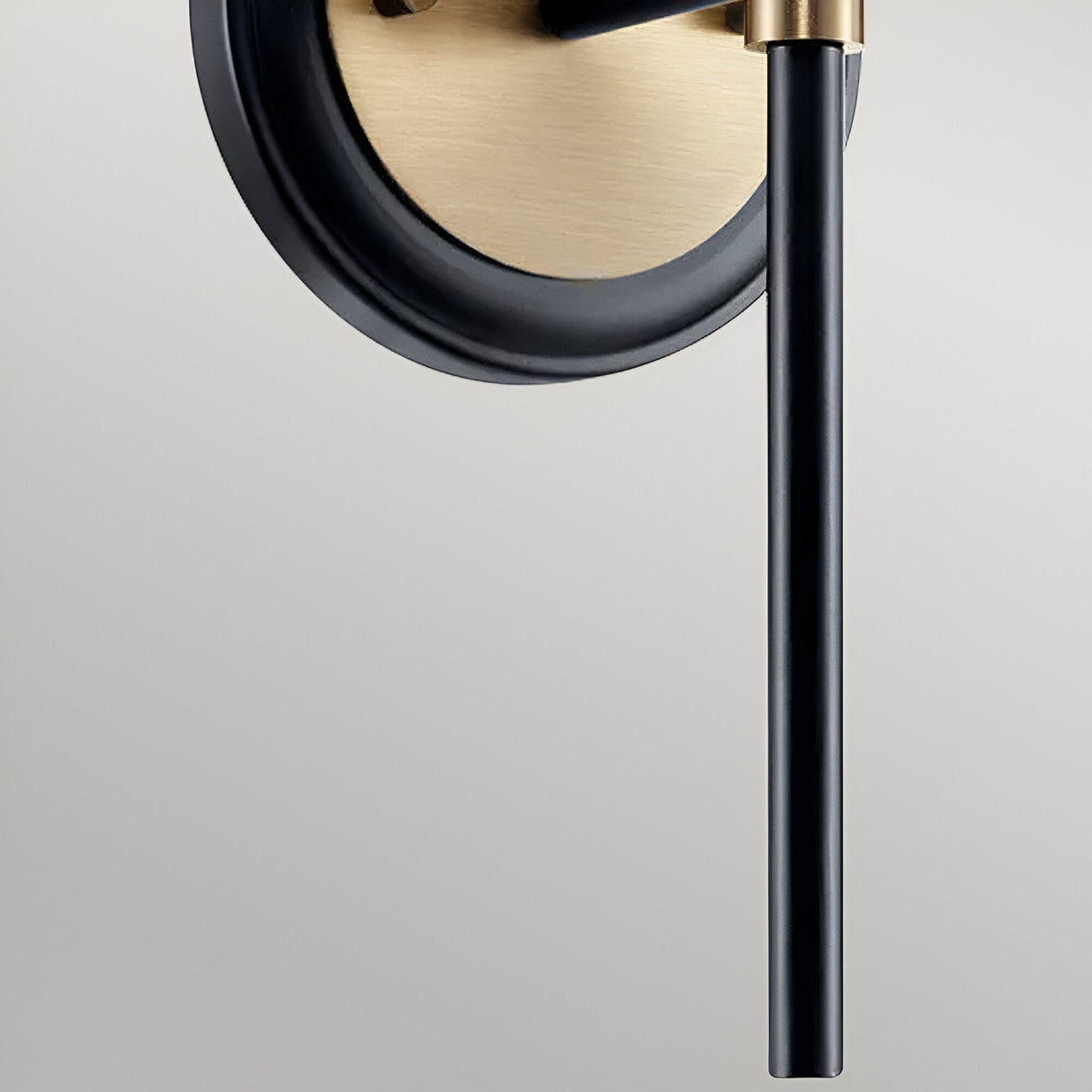 Benno 1 Light Bathroom Opal Glass Wall Light - Black/Champagne