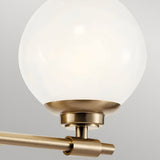 Benno 2 Light Bathroom Opal Glass Wall Light - Champagne