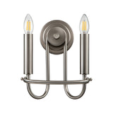 Capitol Hill 2lt Wall light - Brushed Nickel