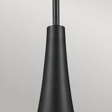 Deela 1 Light Opal Glass Pendant - Black