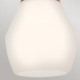 Deela 1 Light Opal Glass Pendant - Champagne