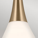 Deela 1 Light Opal Glass Pendant - Champagne