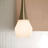Deela 1 Light Opal Glass Pendant - Champagne