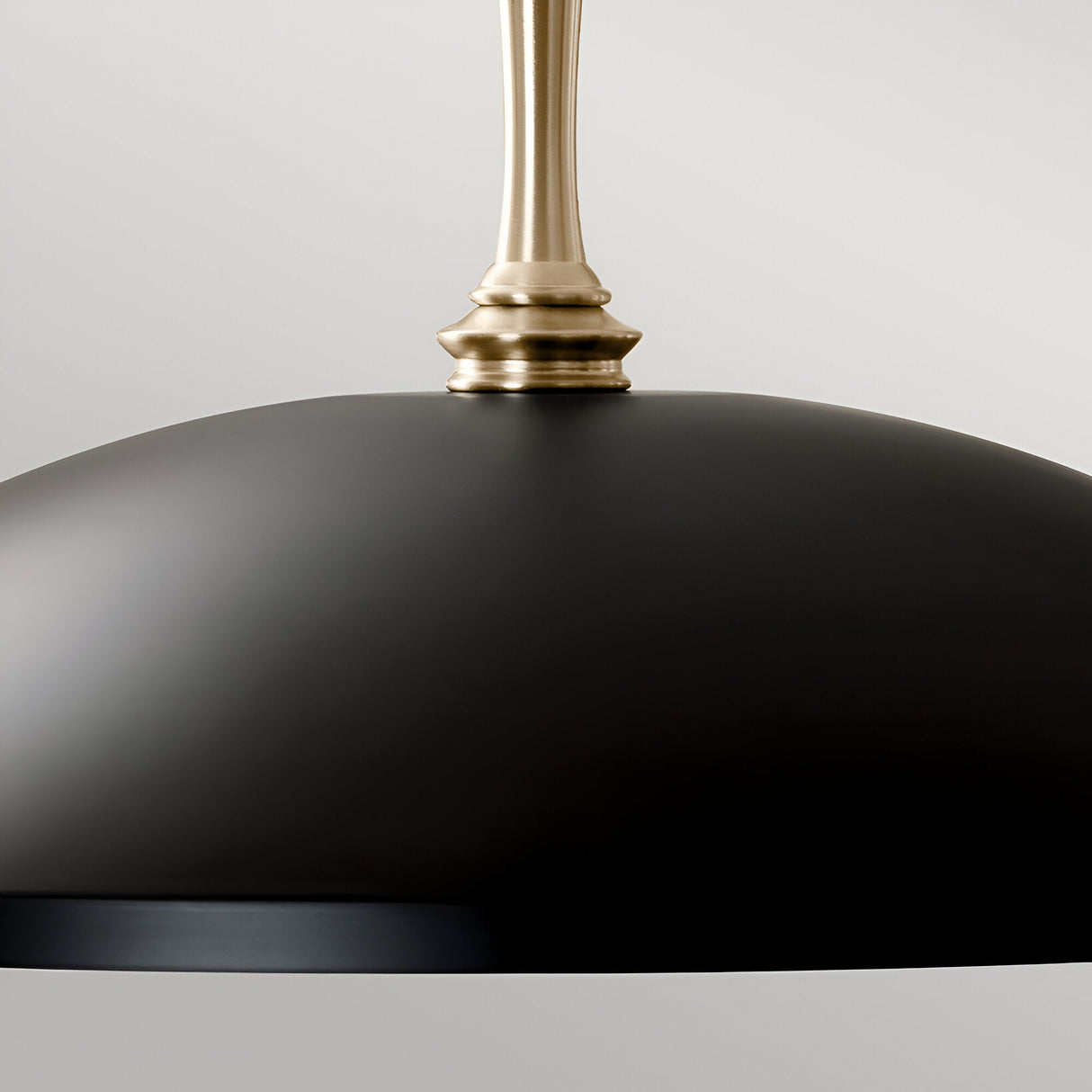 Delarosa 1 Light Pendant - Black/Champagne