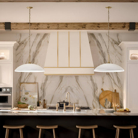 Delarosa 1 Light Pendant - White//Champagne