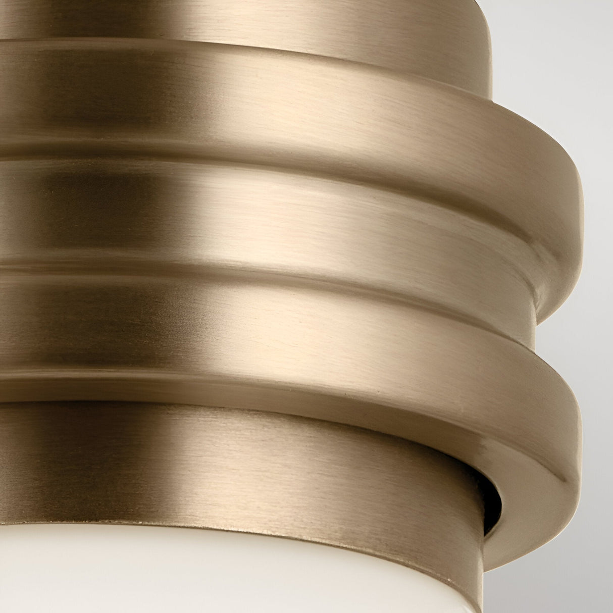Farum 1 Light Bathroom Opal Glass Wall Light - Champagne