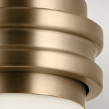 Farum 1 Light Bathroom Opal Glass Wall Light - Champagne