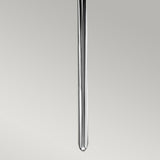 Close-up of the Mona 2 Light Large Wall Light with its polished chrome surface against a light gray background.