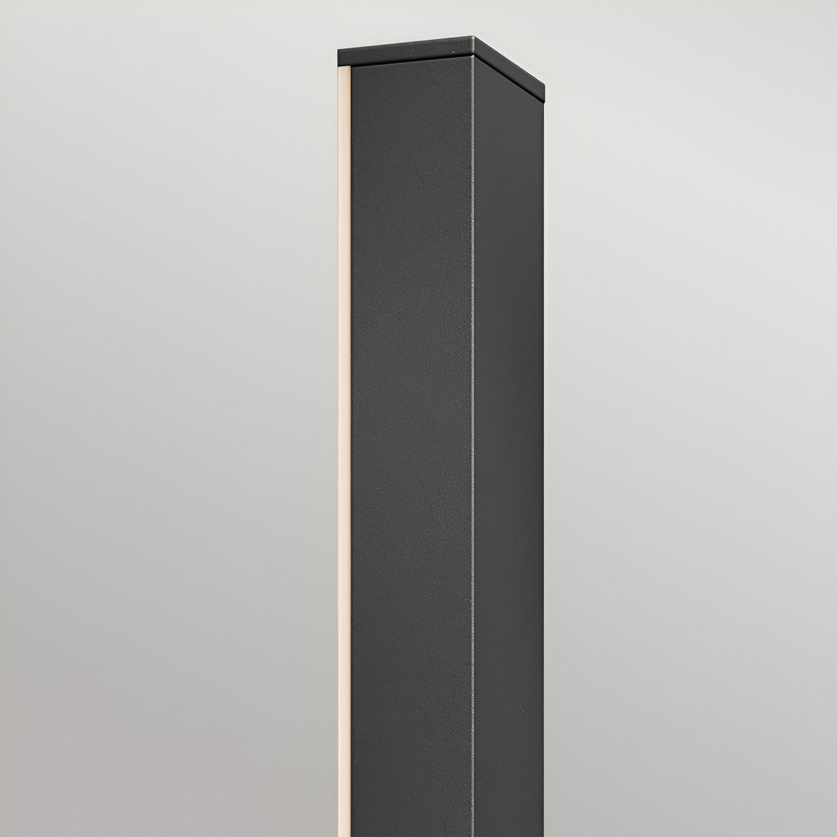 The Nocar LED Outdoor Medium Wall Light 20W 3000K in Black features a sleek, tall rectangle design with a vertical light strip, shown against a plain gray background—ideal for modern patio lighting.