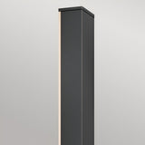 The Nocar LED Outdoor Medium Wall Light 20W 3000K in Black features a sleek, tall rectangle design with a vertical light strip, shown against a plain gray background—ideal for modern patio lighting.