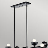 Palta 9 Light Linear Suspension - Satin Black