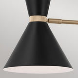 Phix 4 Light Linear Suspension - Black/Brass