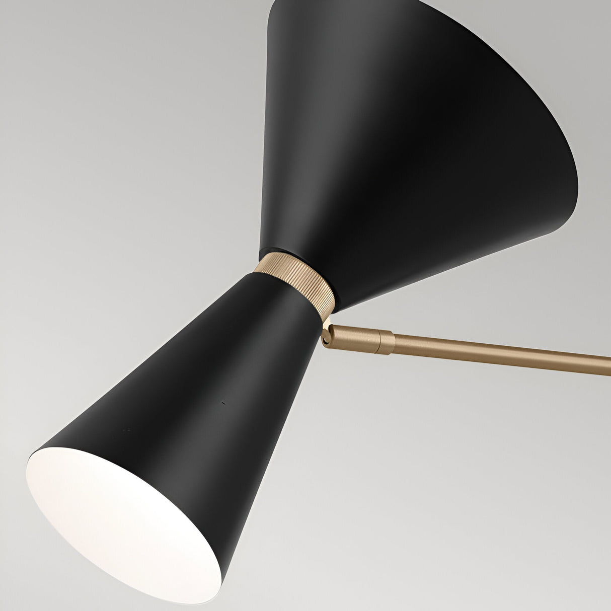 Phix 4 Light Linear Suspension - Black/Brass