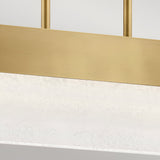 Serene LED Glass Linear Suspension 40W 3000K - Brass