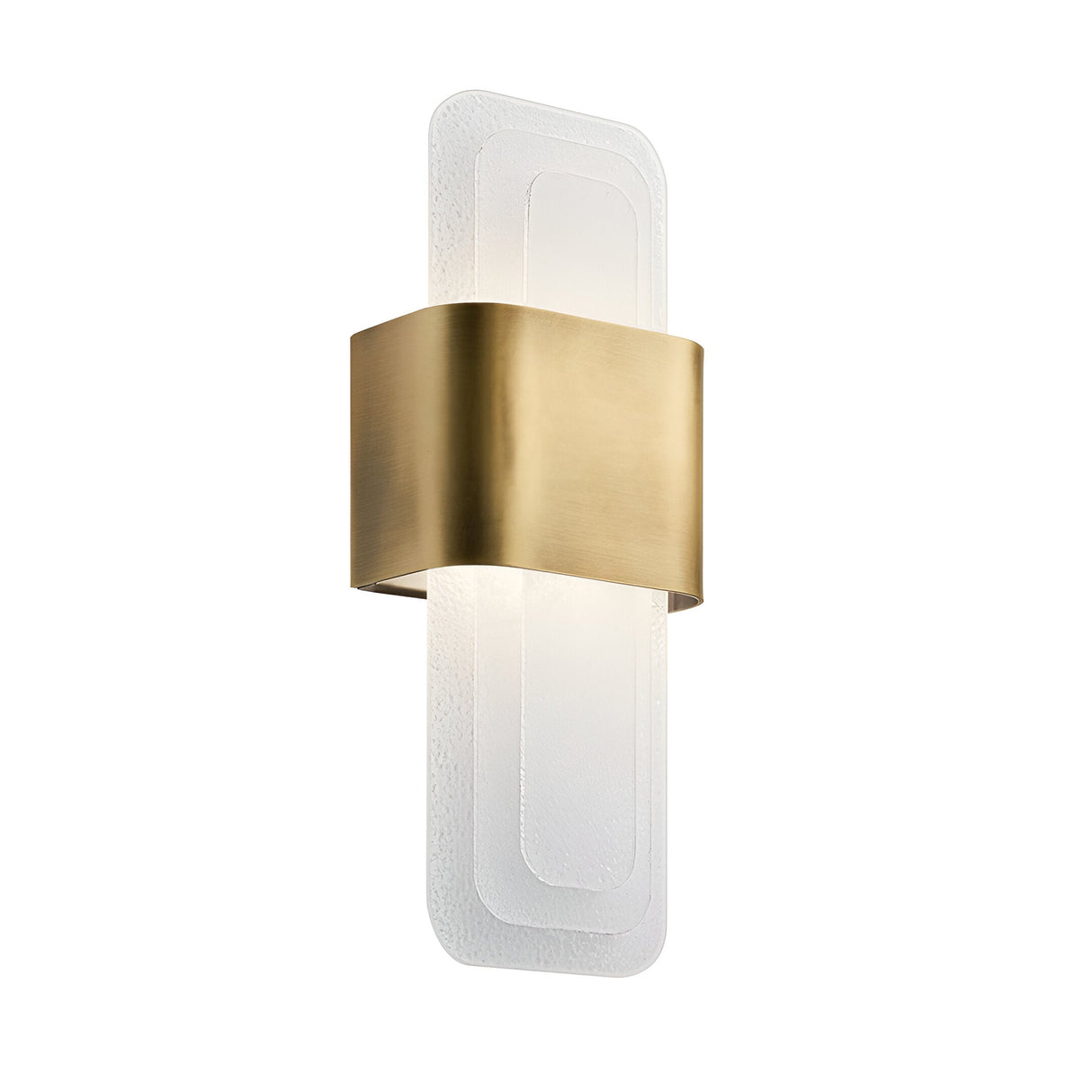 Serene LED Glass Wall Light 16W 3000K - Brass