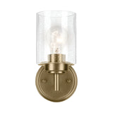 Winslow 1 Light Glass Wall Light - Brass