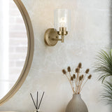 Winslow 1 Light Glass Wall Light - Brass